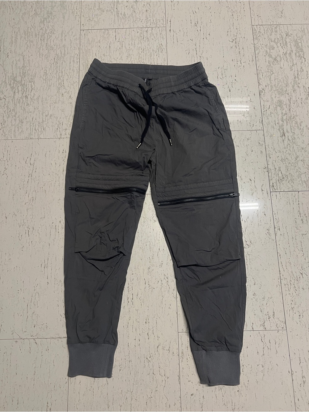 [GRUNGE] Skingraft Jungle Jogger Pant with Knee and Back Zipper Pockets (Grey)